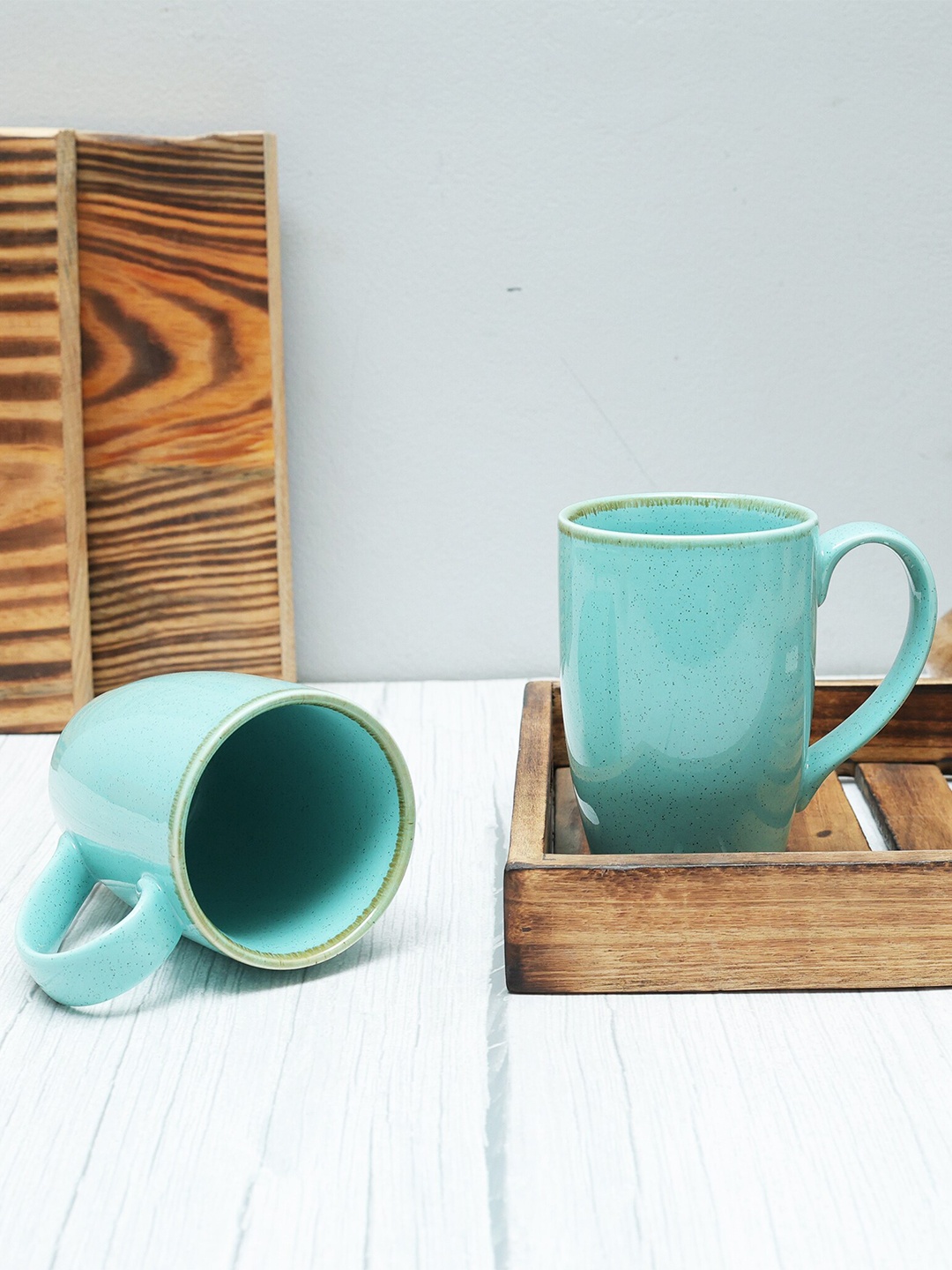 

Ariane Prime Sea Green 2 Pieces Porcelain Matte Mugs-300ml Each