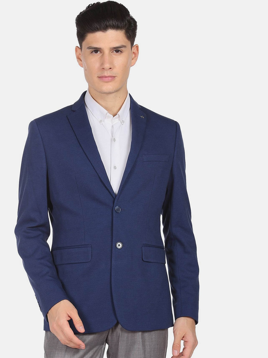 

Arrow Slim-Fit Single-Breasted Formal Blazer, Blue