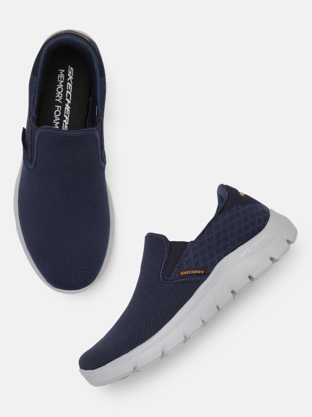 

Skechers Men SUMMITS Textured Sneakers, Navy blue