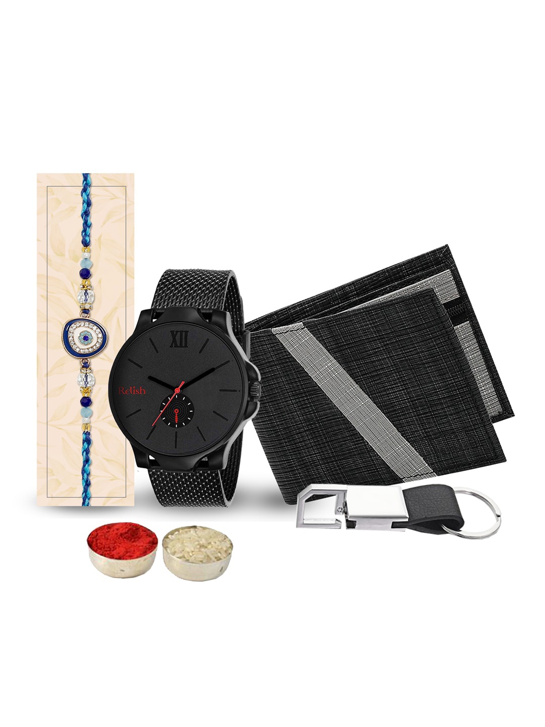 

Relish Evil Eye Thread Rakhi Gift Set, Black