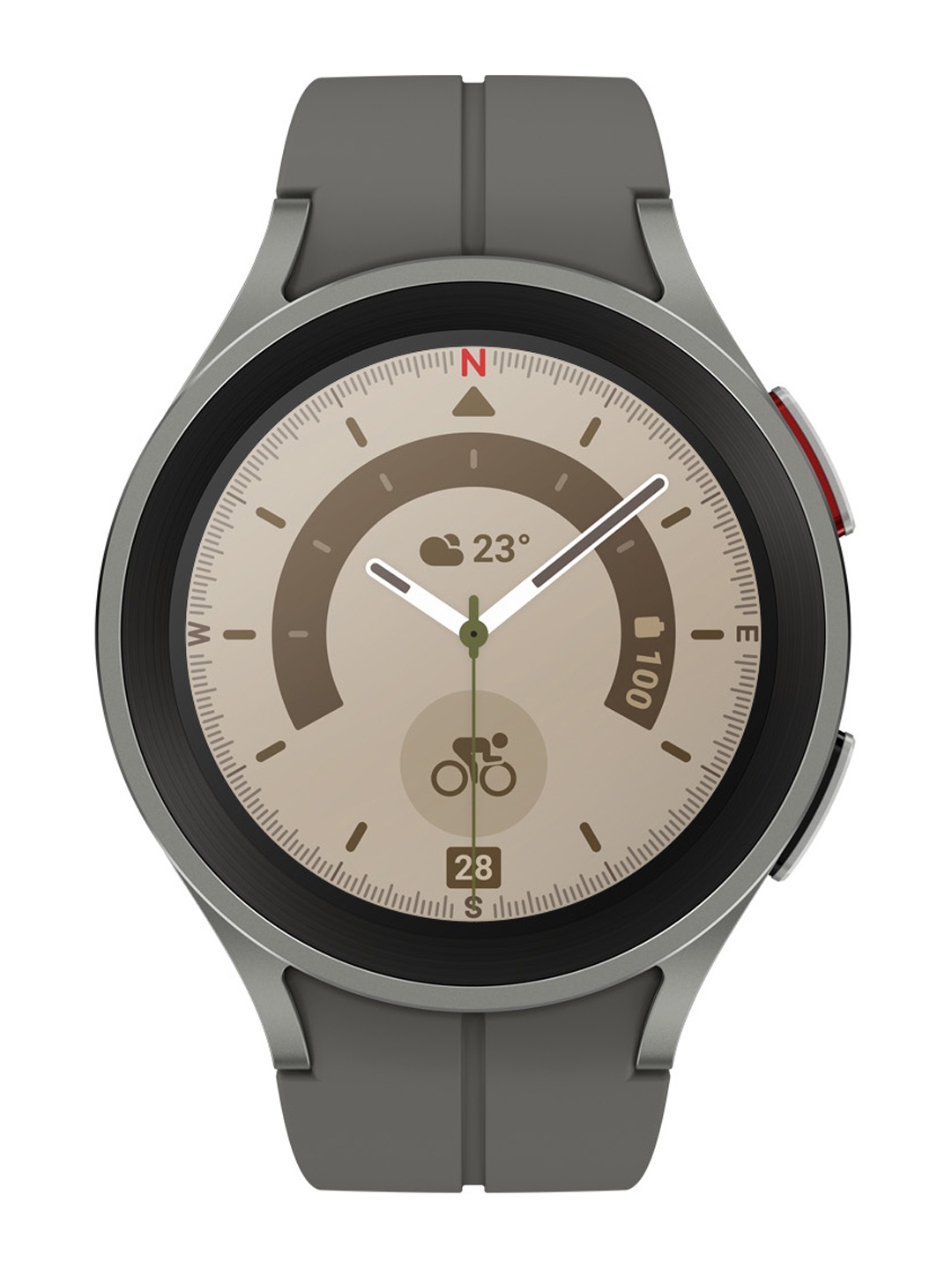 

Samsung Galaxy Watch5 Pro Bluetooth (45 mm, Gray Titanium, Compatible with Android only), Grey