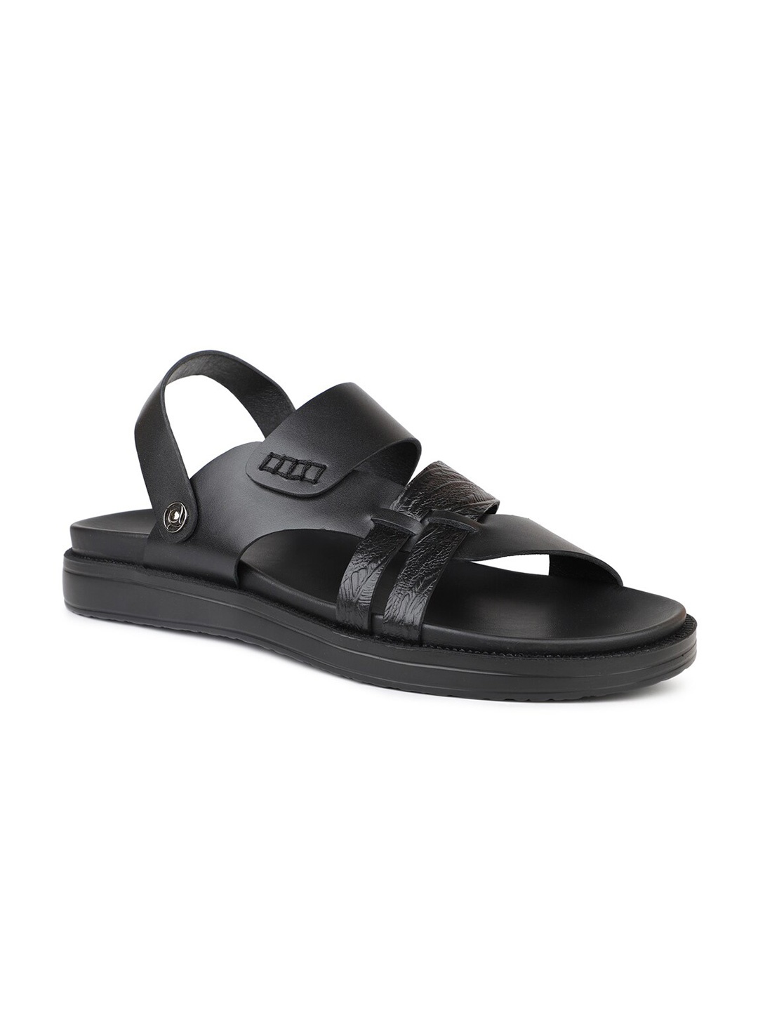 

ATESBER by Inc.5 Leather Comfort Sandals, Black
