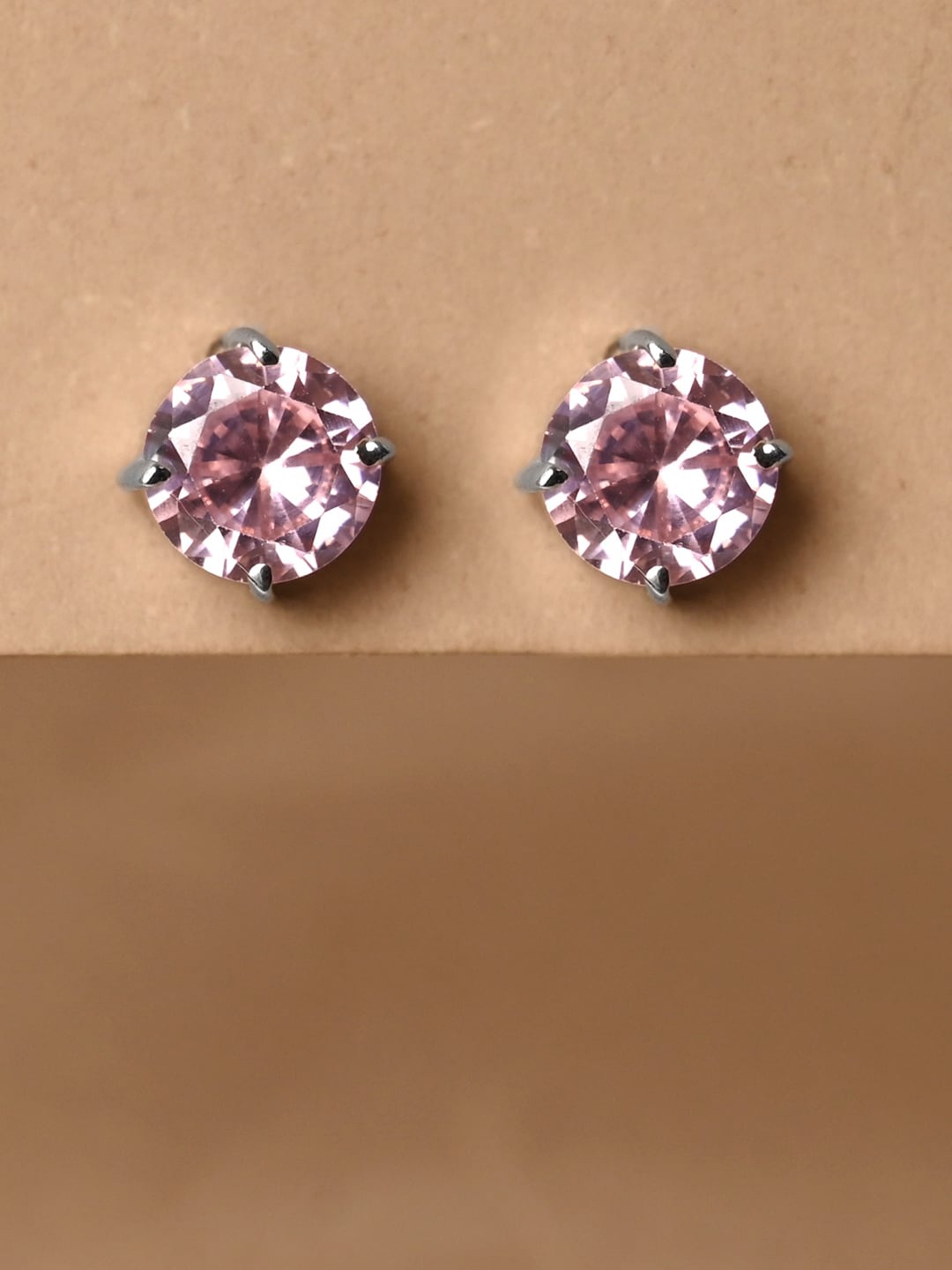 

Clara Rhodium-Plated Sterling Silver Circular Cubic Zirconia Studded Studs