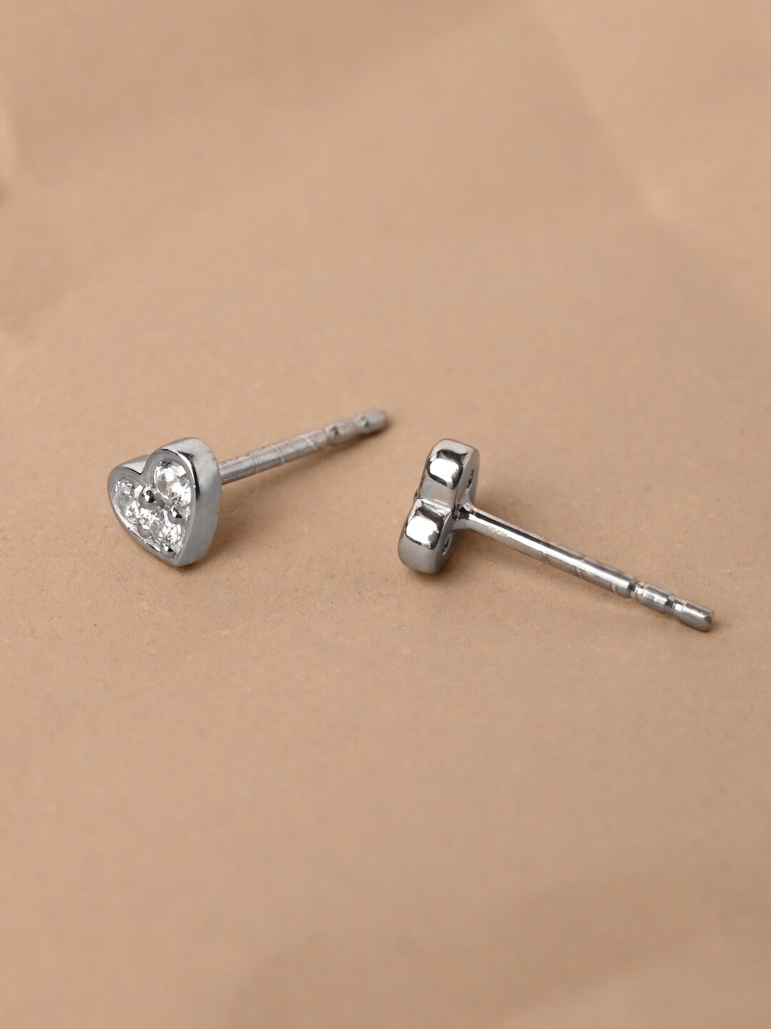 

Clara Rhodium-Plated Sterling Silver Cubic Zirconia Contemporary Stud Earrings