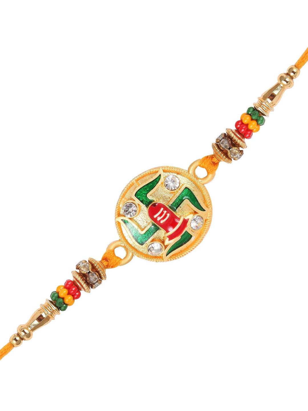 

Vighnaharta Boys Swastik Thread Rakhi, Gold