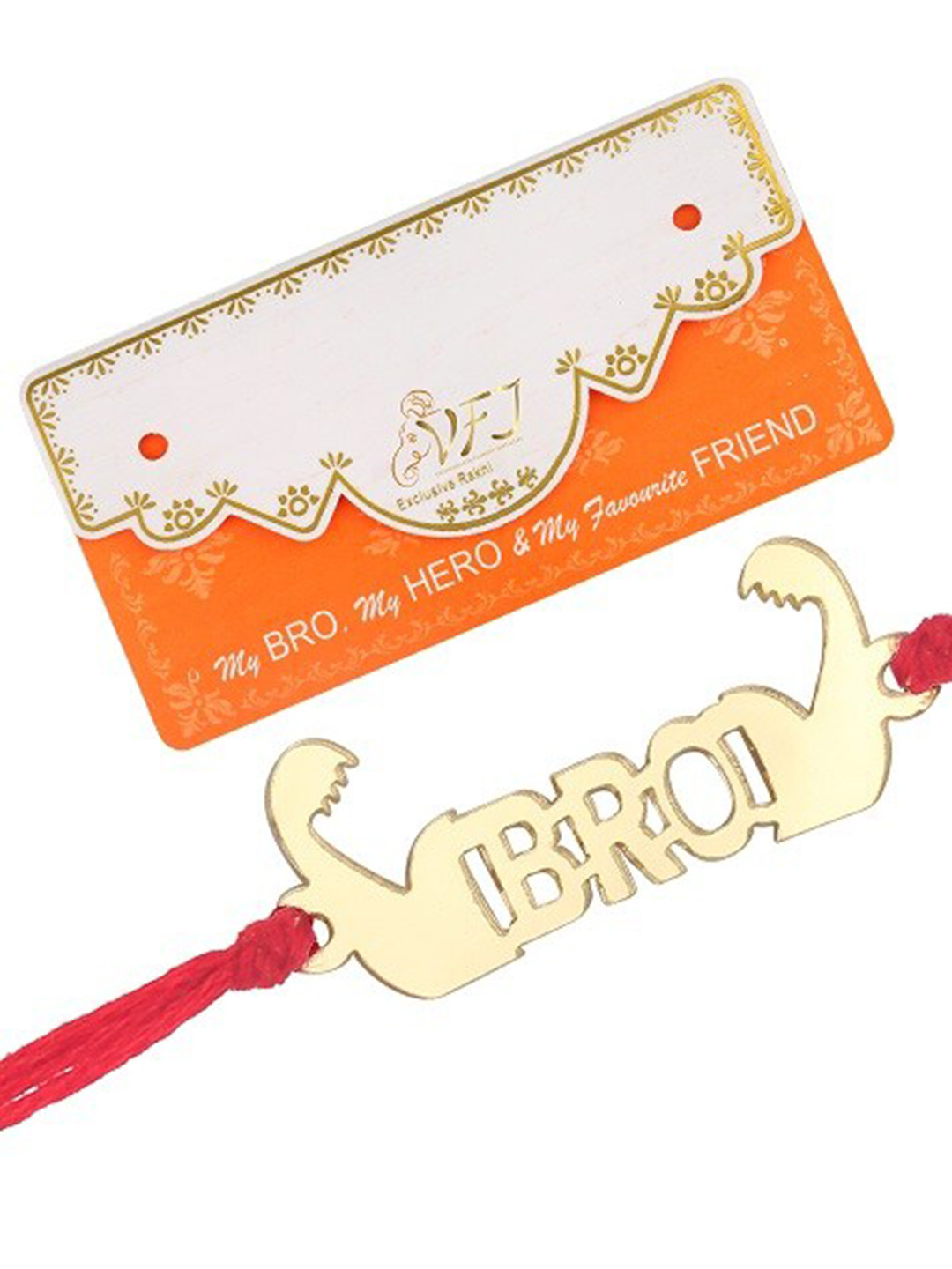 

Vighnaharta Boys Gold-Plated Thread Rakhi