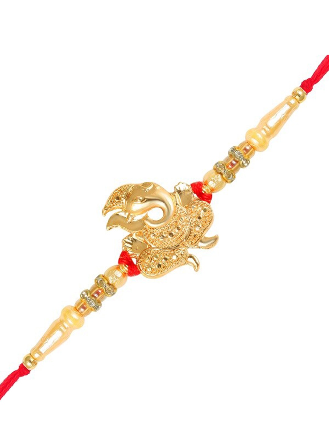 

Vighnaharta Boys Gold Plated Lord Ganpati Thread Rakhi