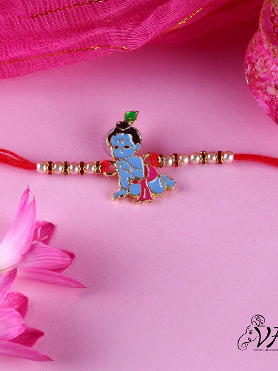 

Vighnaharta Bal Krishana Cartoon Rakhi, Gold