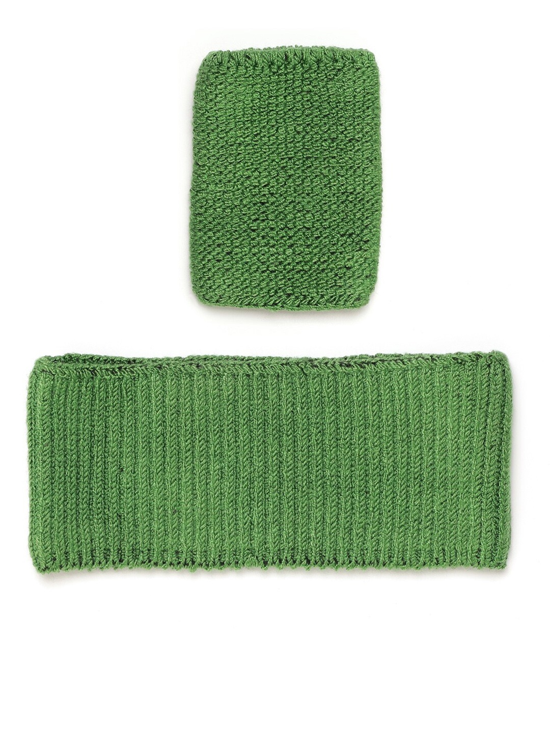 

Bharatasya Kids Knitted Sweatband & Wristband, Green
