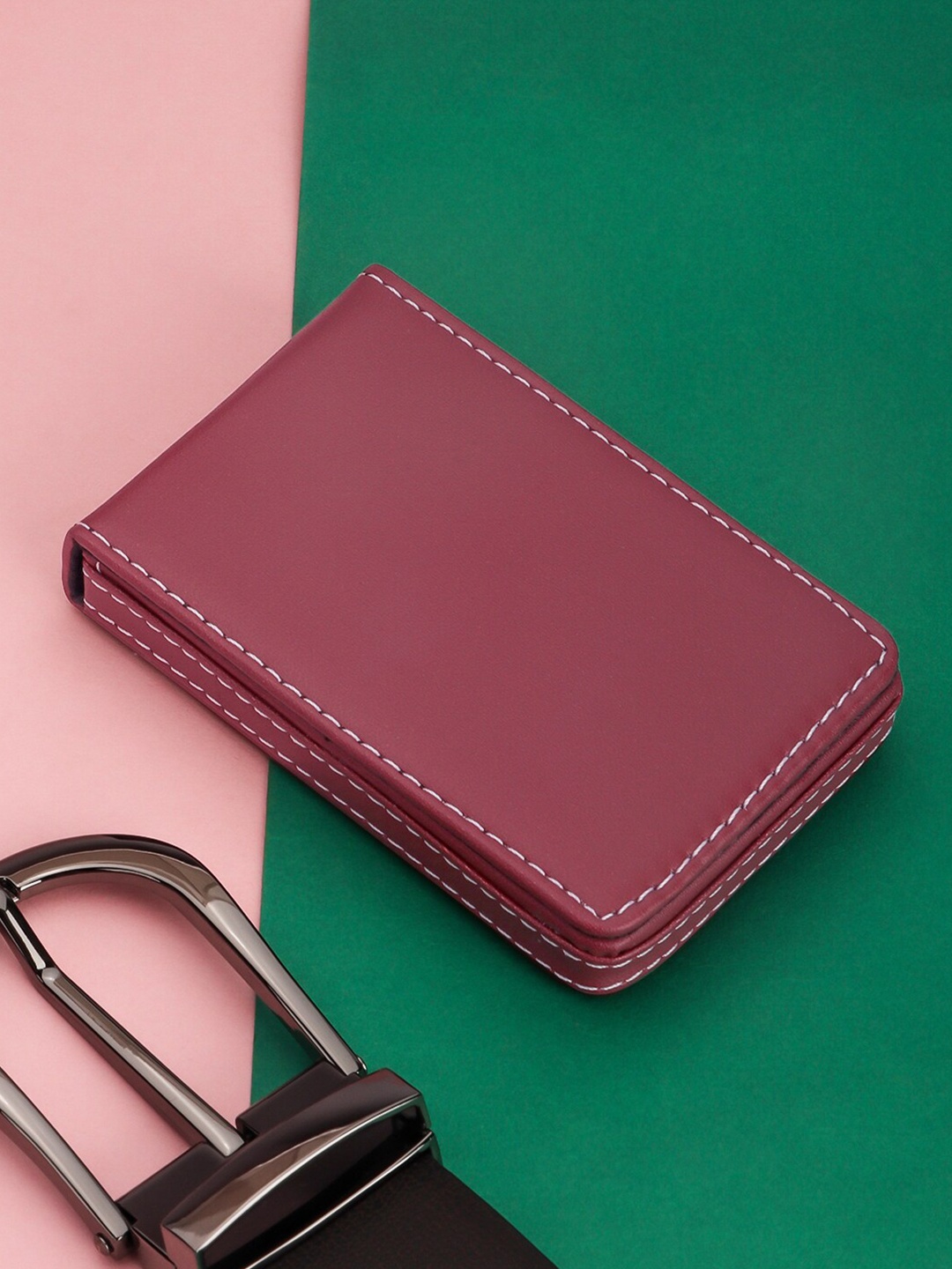 

Mast & Harbour Maroon Men Short Card Holder