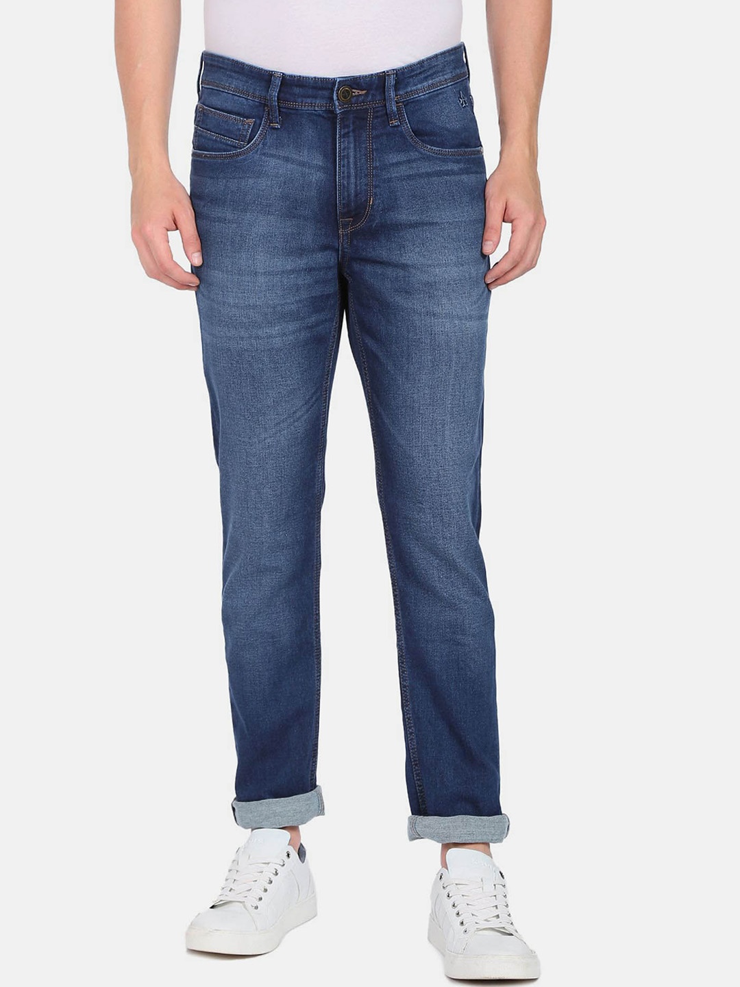 

Arrow Sport Men Slim Fit Light Fade Clean Look Jeans, Blue