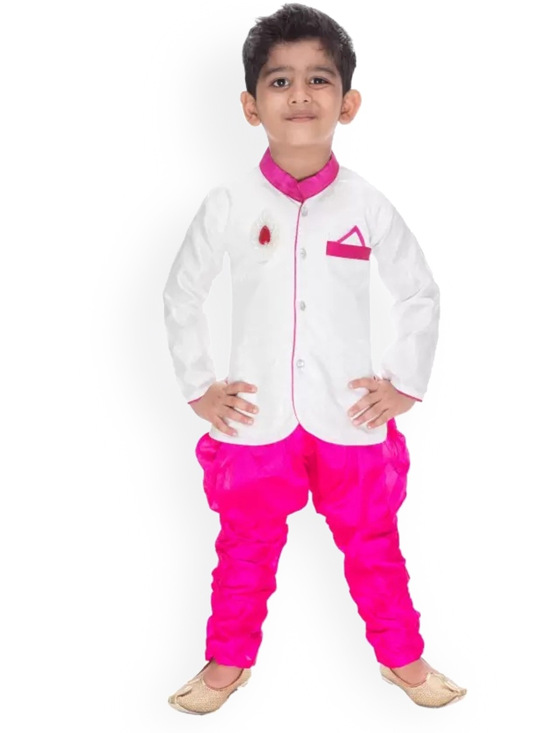 

CELEBRITY CLUB Boys Self-Design Sherwani Set, Pink