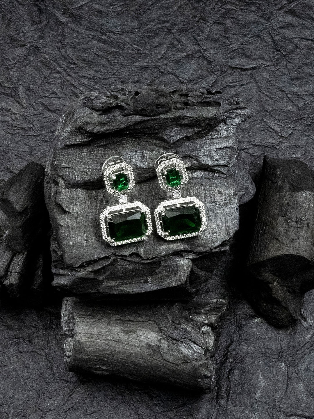 

StileAdda Silver Plated Geometric Drop Earrings