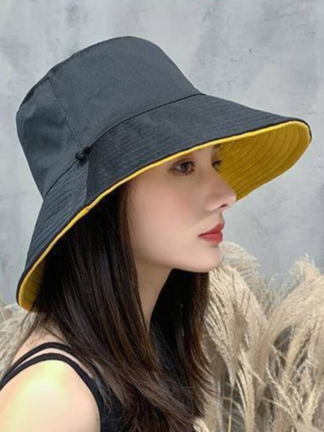 

Alexvyan Women Reversible Bucket Hat, Yellow