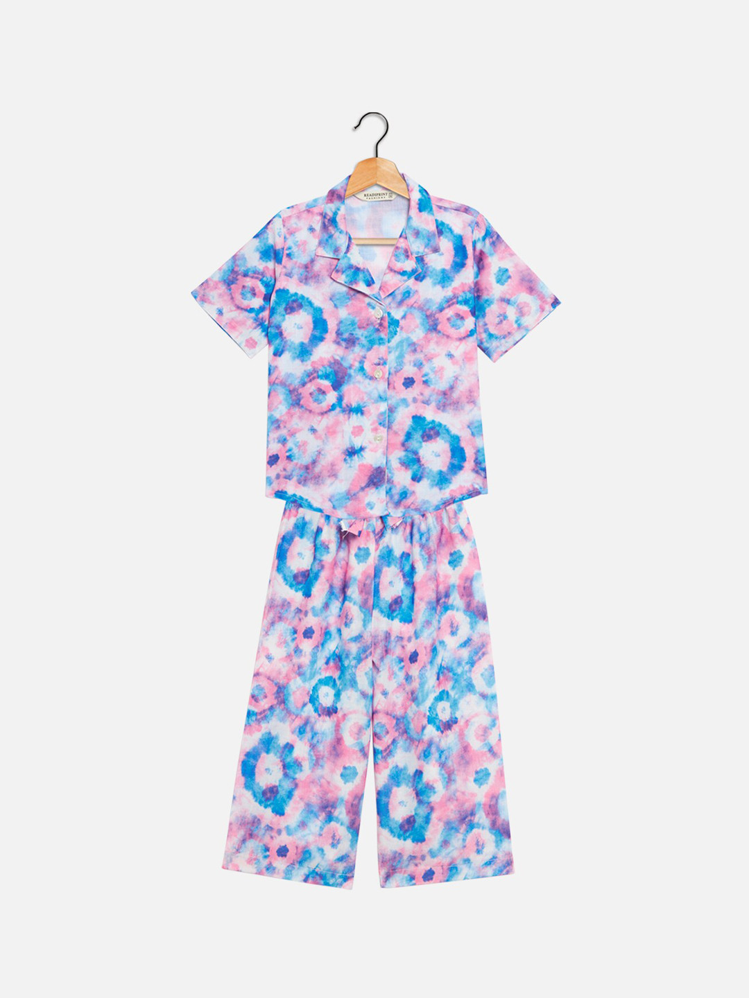 

Readiprint Fashions Girls Dyed Pure Cotton Shirt With Palazzos, Blue
