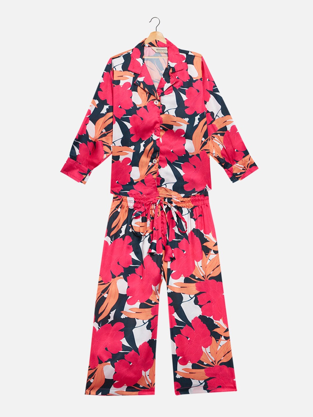 

Readiprint Fashions Girls Magenta & Black Printed Shirt with Palazzos