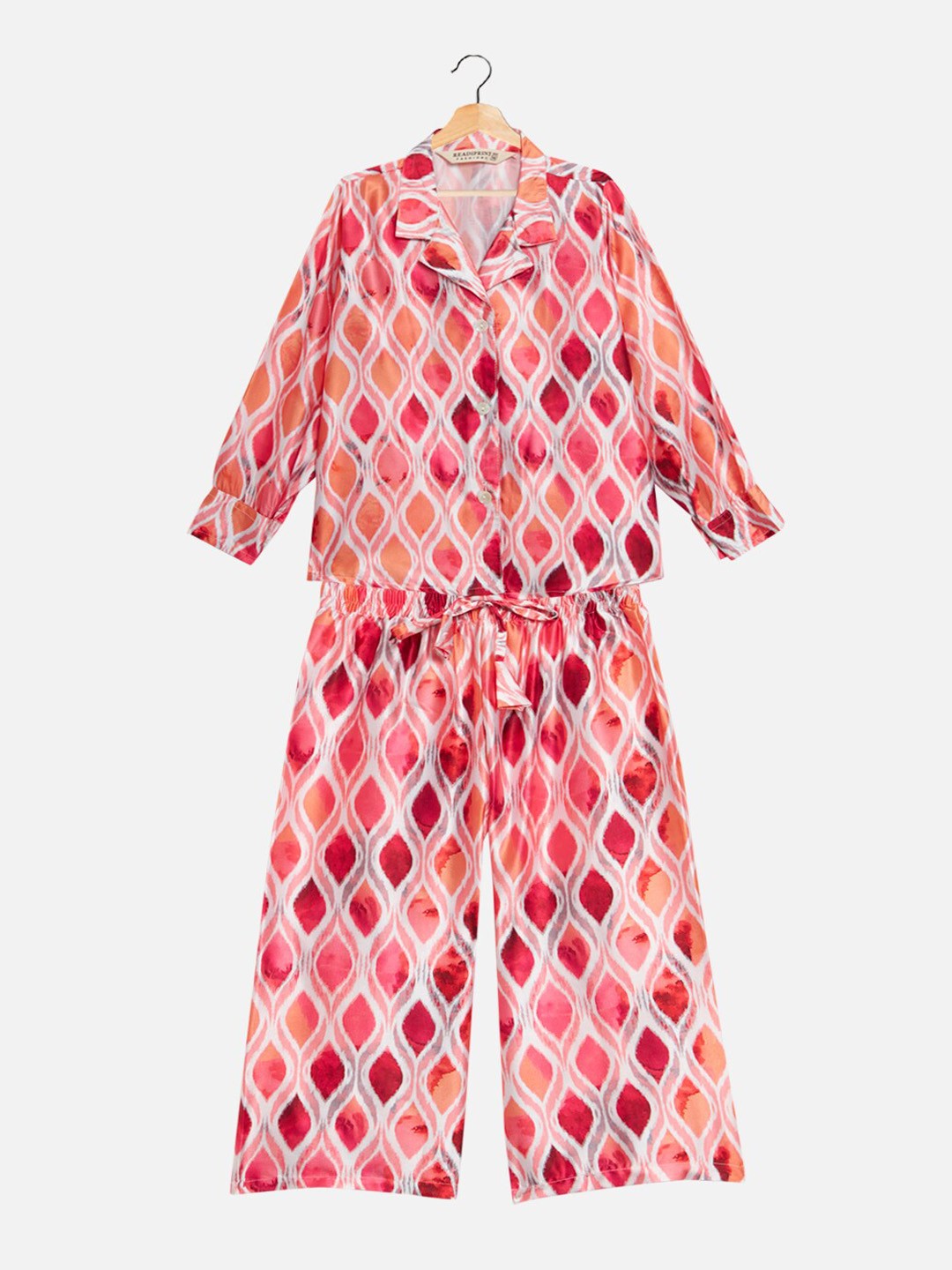 

Readiprint Fashions Girls Peach-Coloured Printed Shirt with Palazzos