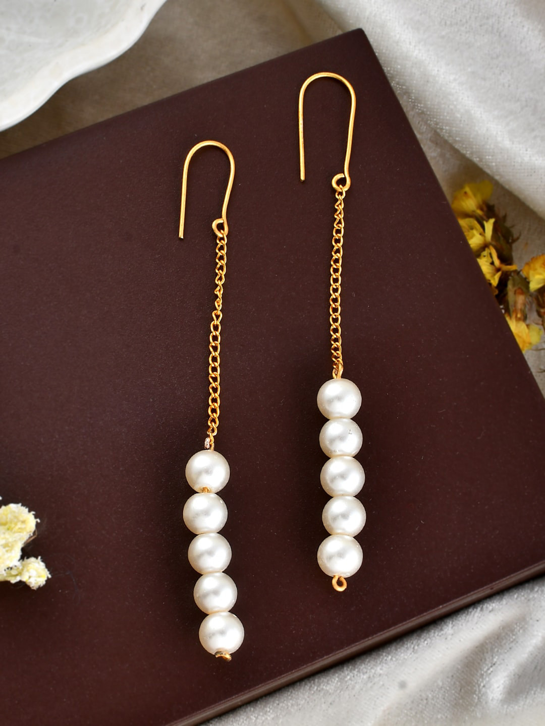 

Silvermerc Designs Gold Plated Contemporary Drop Earrings