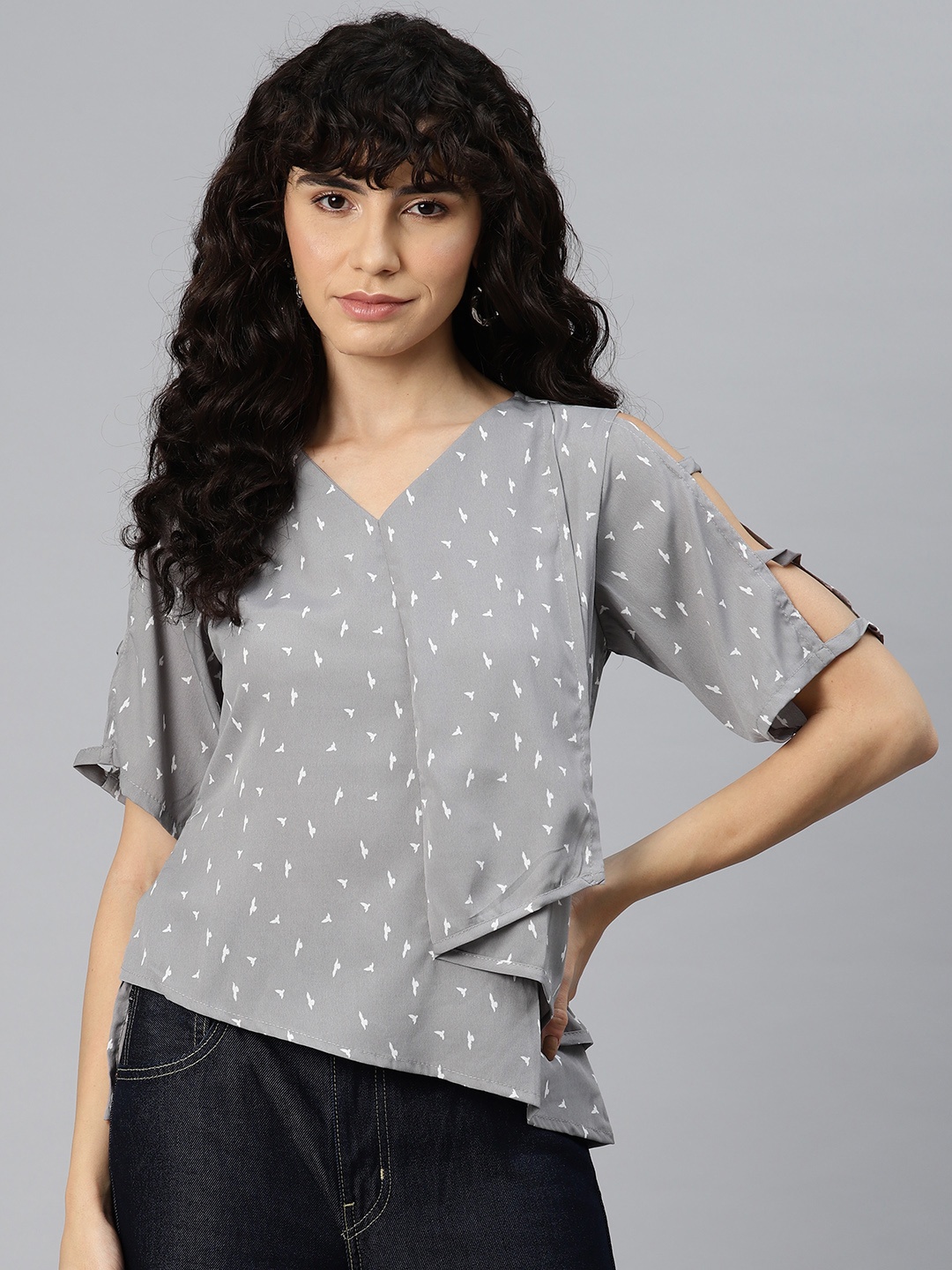 

Ives Printed Top, Grey