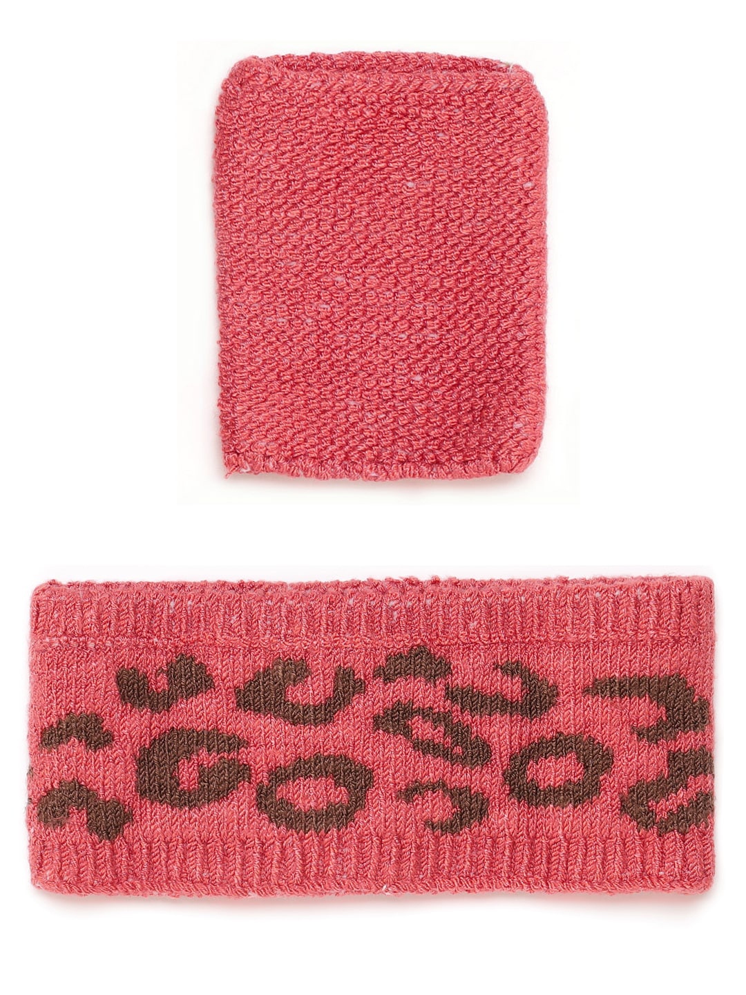 

Bharatasya Kids Set Of 2 Sports Stretchable Sweatband And Wristbands, Pink