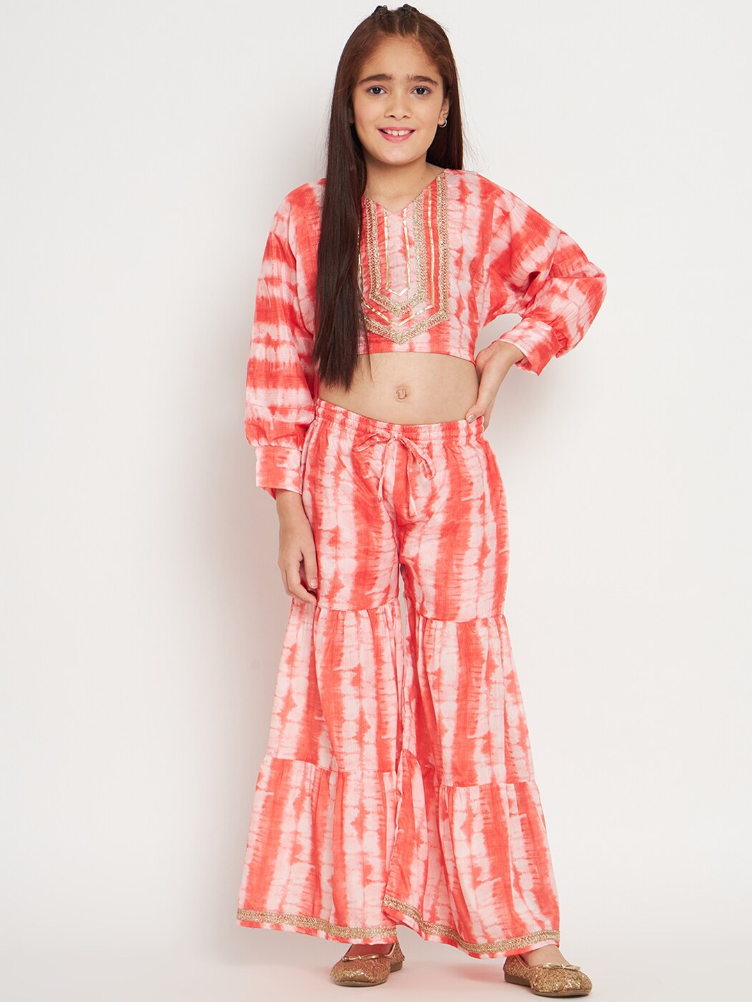 

Readiprint Printed Top & Sharara, Red
