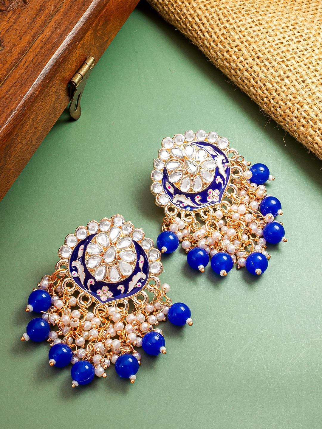 

aadita Gold-Plated Crescent Shaped Chandbalis