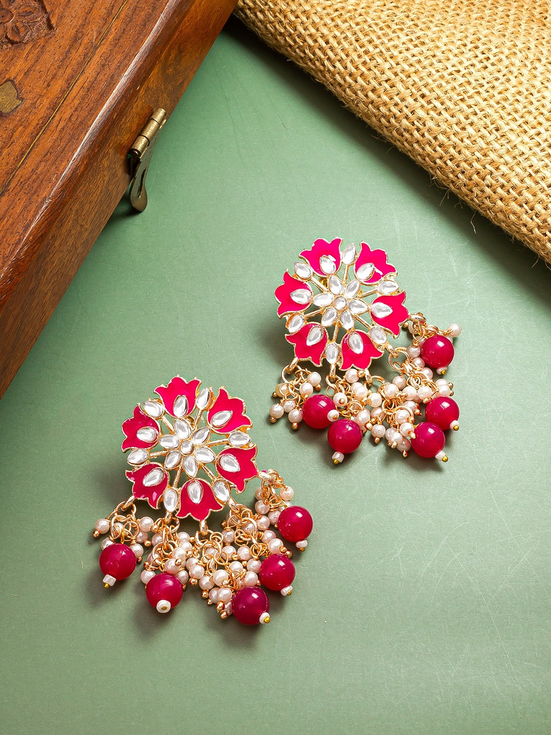 aadita Gold-Plated Crescent Shaped Chandbalis