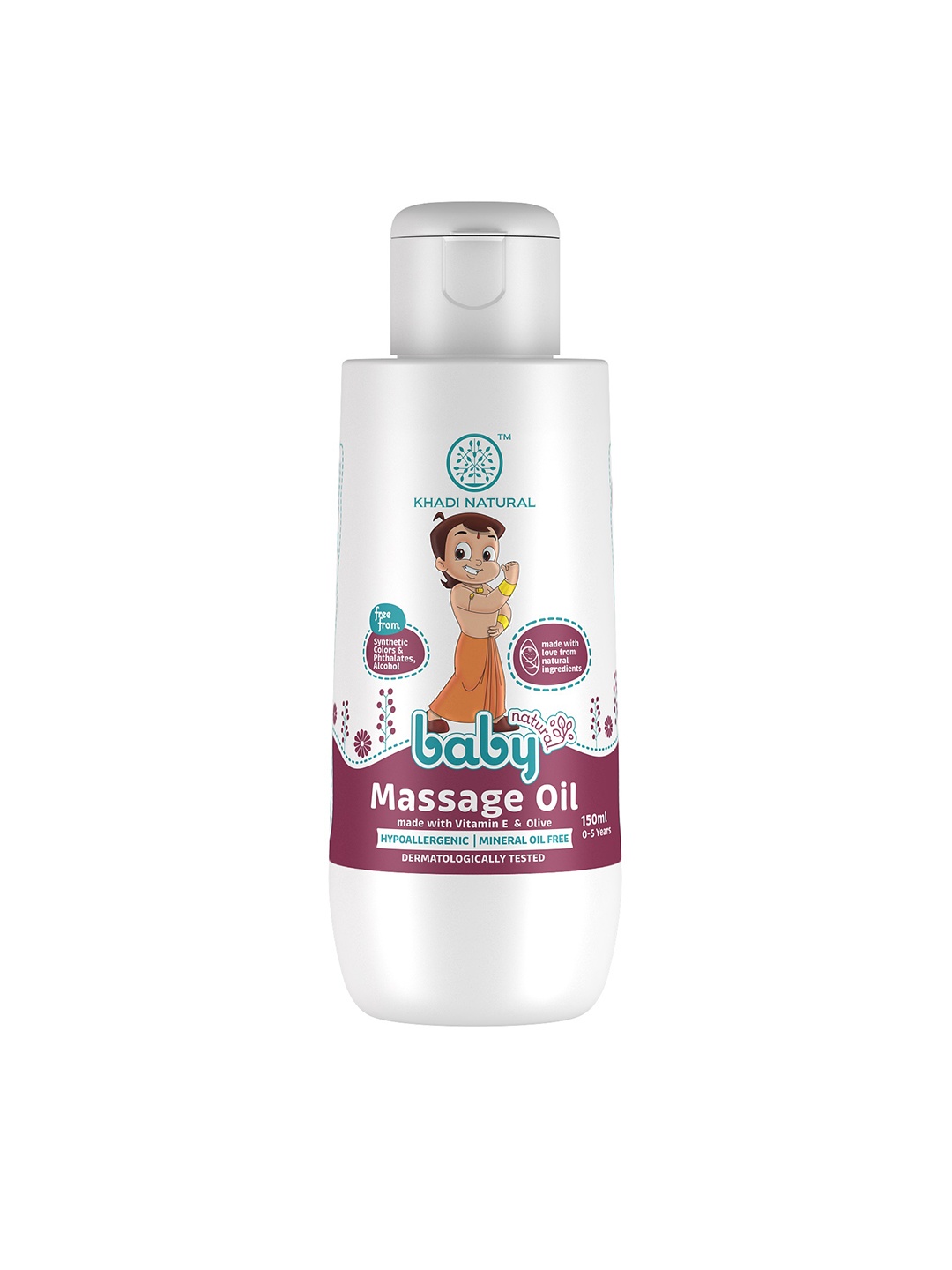 

Khadi Natural Baby Massage Oil with Vitamin E & Olive -150 ml, White