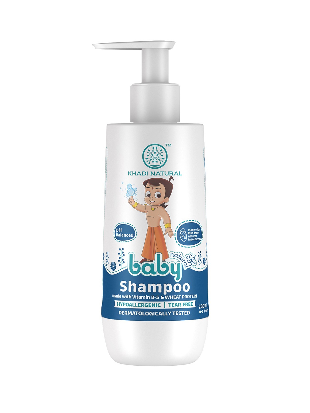 

Khadi Natural Baby Shampoo with Vitamin B-5 & Wheat Protein - 200 ml, White