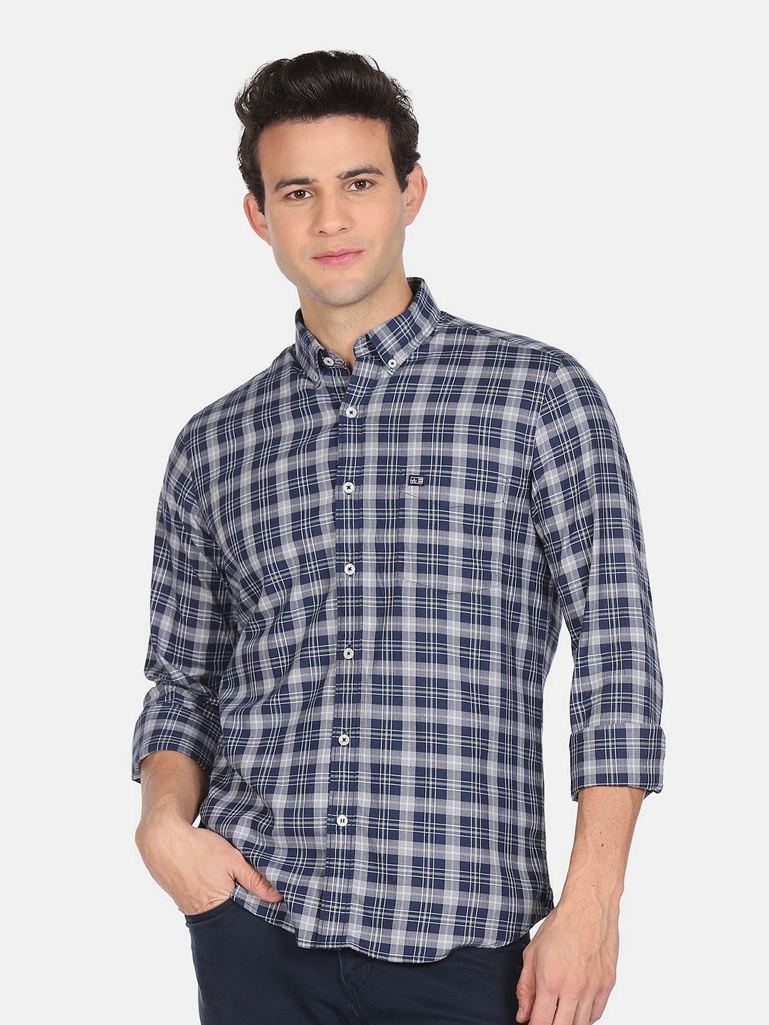 

Arrow Sport Slim Fit Tartan Checked Casual Shirt, Blue