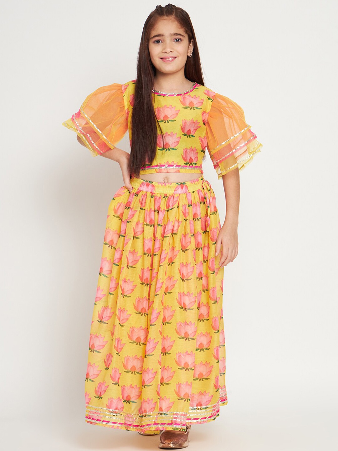 

Readiprint Girls Printed Ready to Wear Lehenga Choli, Yellow