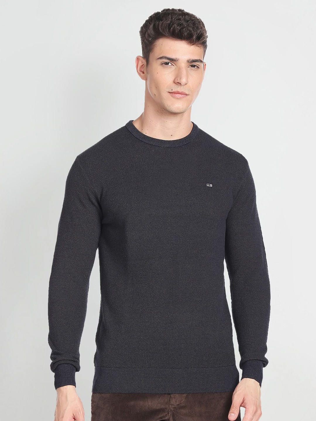 

Arrow Sport High Neck Center Front Open Pullover, Green