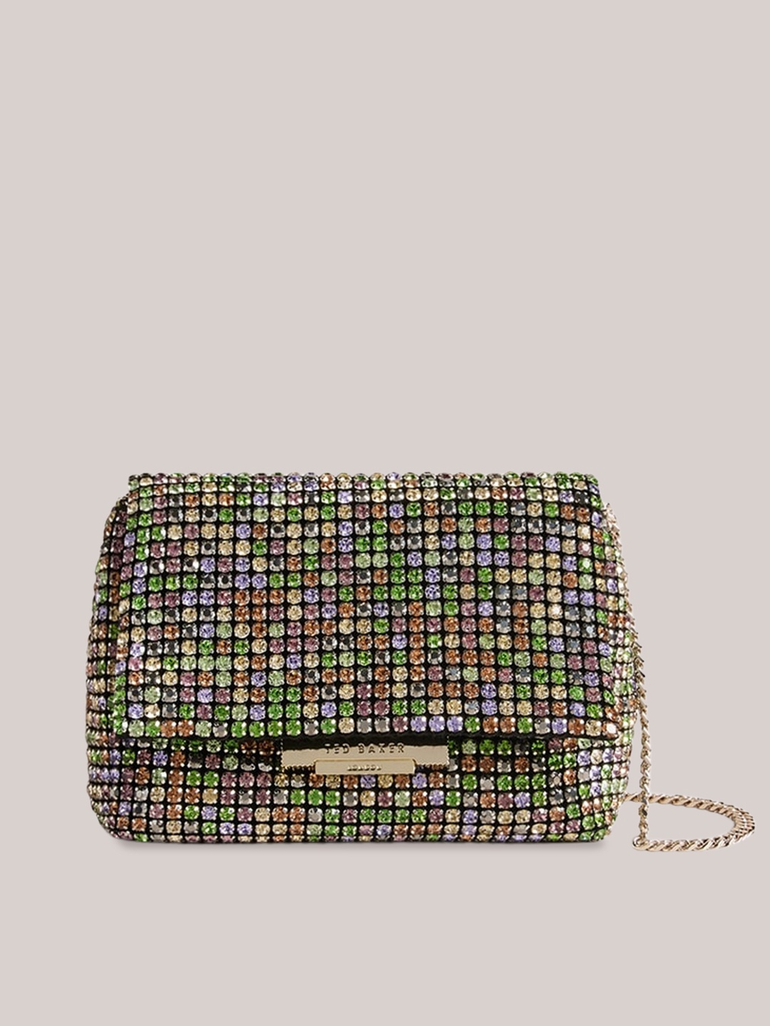 

Ted Baker Embellished Structured Sling Bag, Green