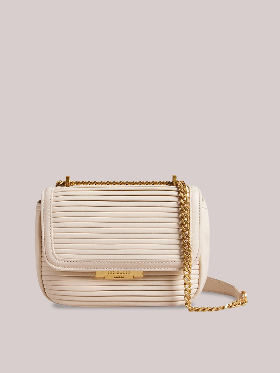 

Ted Baker Textured Leather Structured Sling Bag, Cream