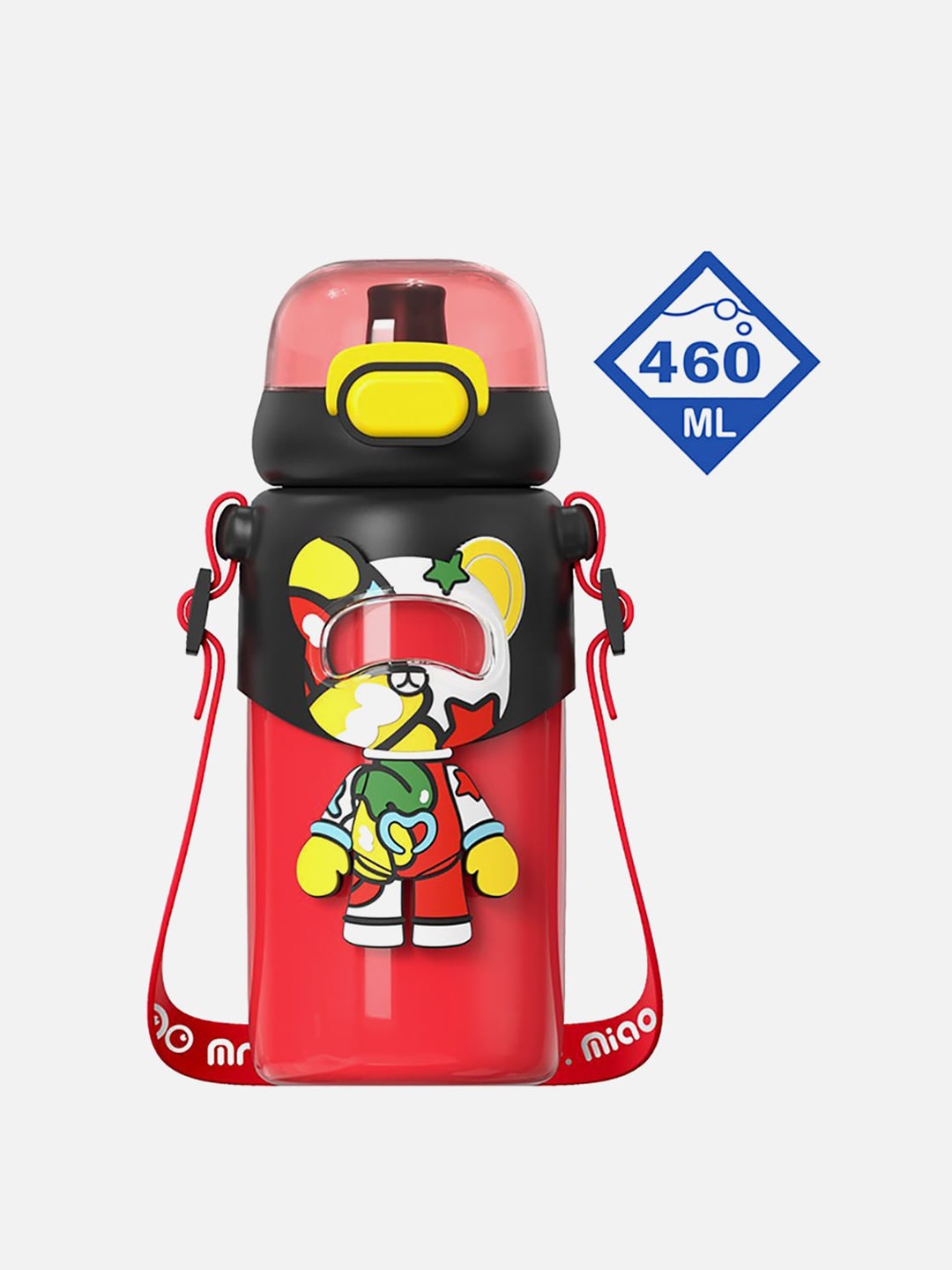 

Little Surprise Box LLP Stainless Steel AstroBear Water Bottle 460 ml, Red