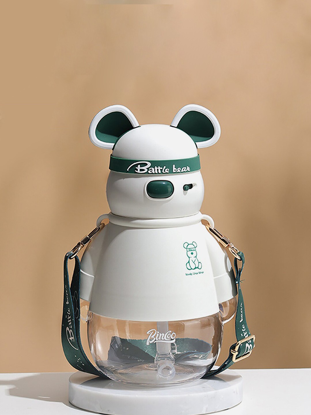 

Little Surprise Box LLP White & Green Printed Water Bottle 1.1 L