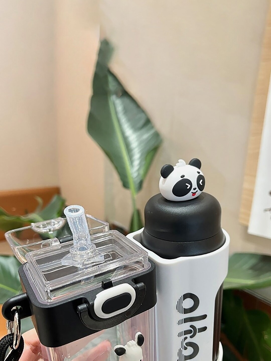 

Little Surprise Box LLP Kids Black Panda Detachable Set Water Bottles 400 ml & 320 ml
