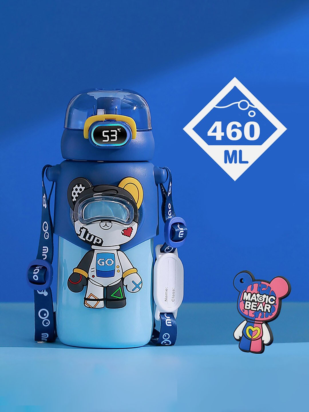 

Little Surprise Box LLP AstroBear Kids Blue Stainless Steel Water Bottle - 460 ml