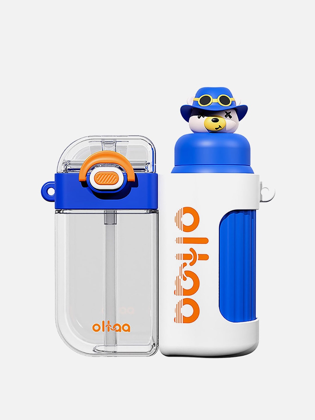 

Little Surprise Box LLP Kids Blue Double Tumbler Detachable Set Water Bottle 400 ML