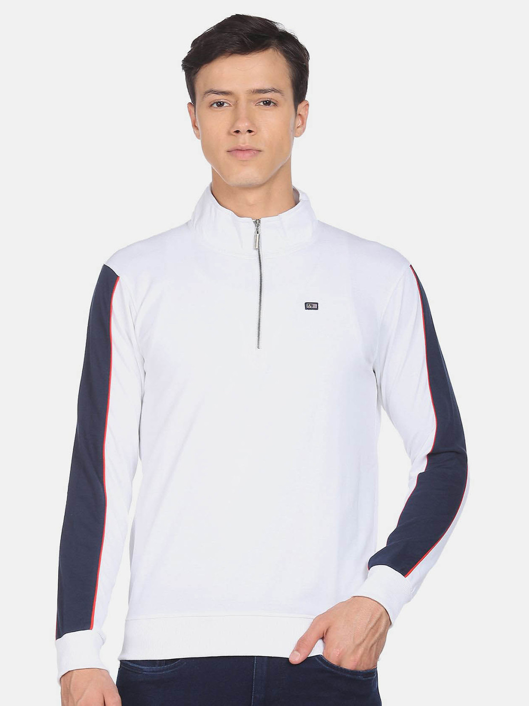 

Arrow Sport Mock Collar Sweatshirt, White