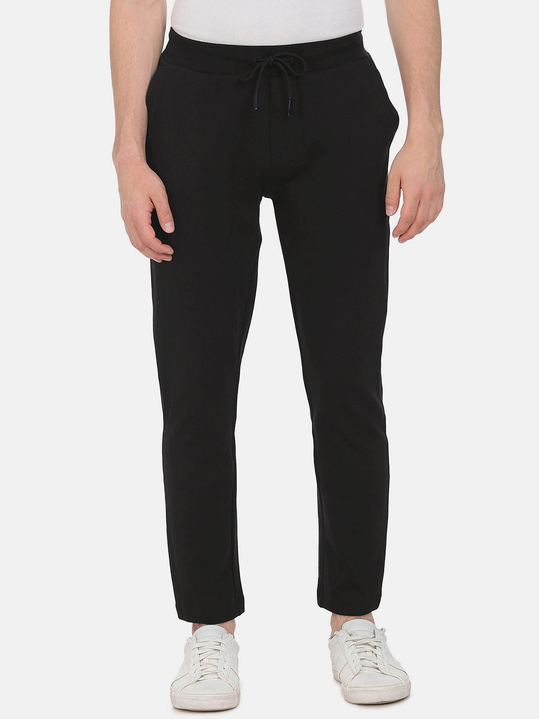 

Arrow Men Mid-Rise Cotton Track Pants, Black