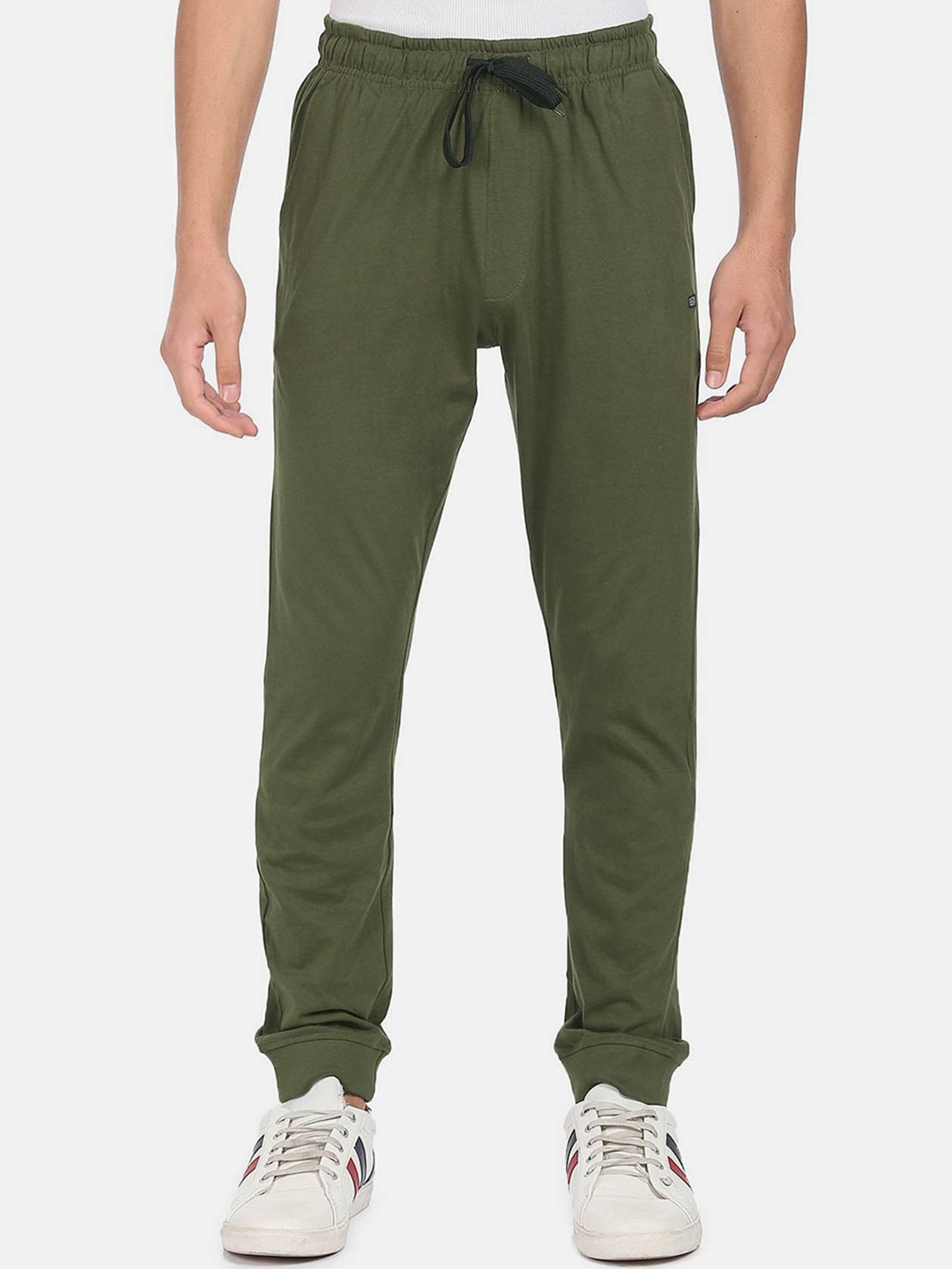 

Arrow Sport Men Mid-Rise Cotton Joggers, Olive