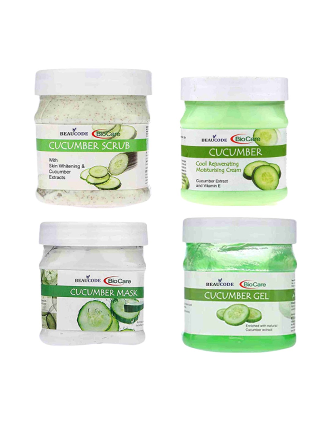 

BEAUCODE BIOCARE Cucumber Four Steps Facial Kit - 250 ml each, Green
