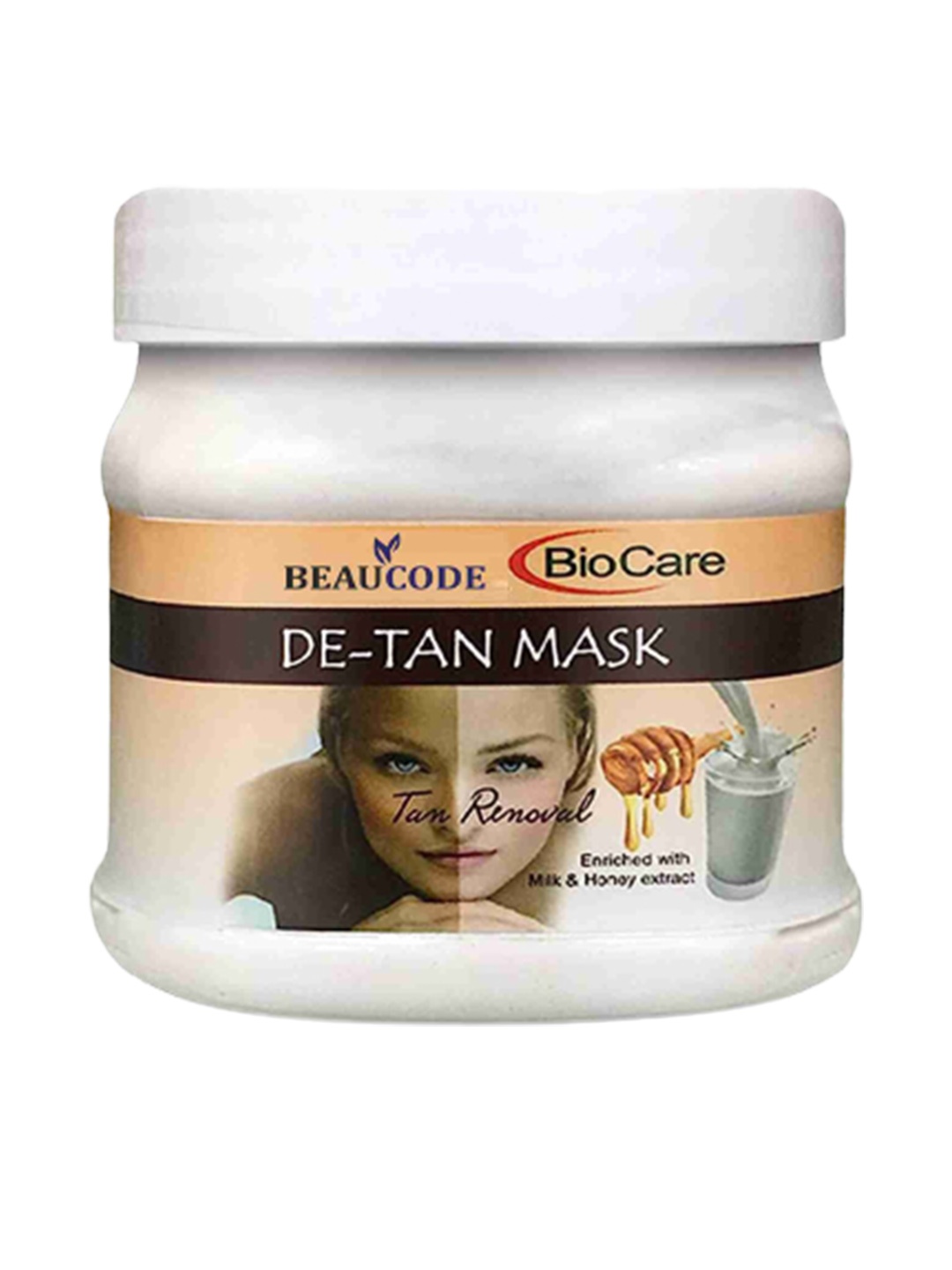 

BEAUCODE BIOCARE De-Tan Face Mask with Milk & Honey Extracts - 250ml, Beige