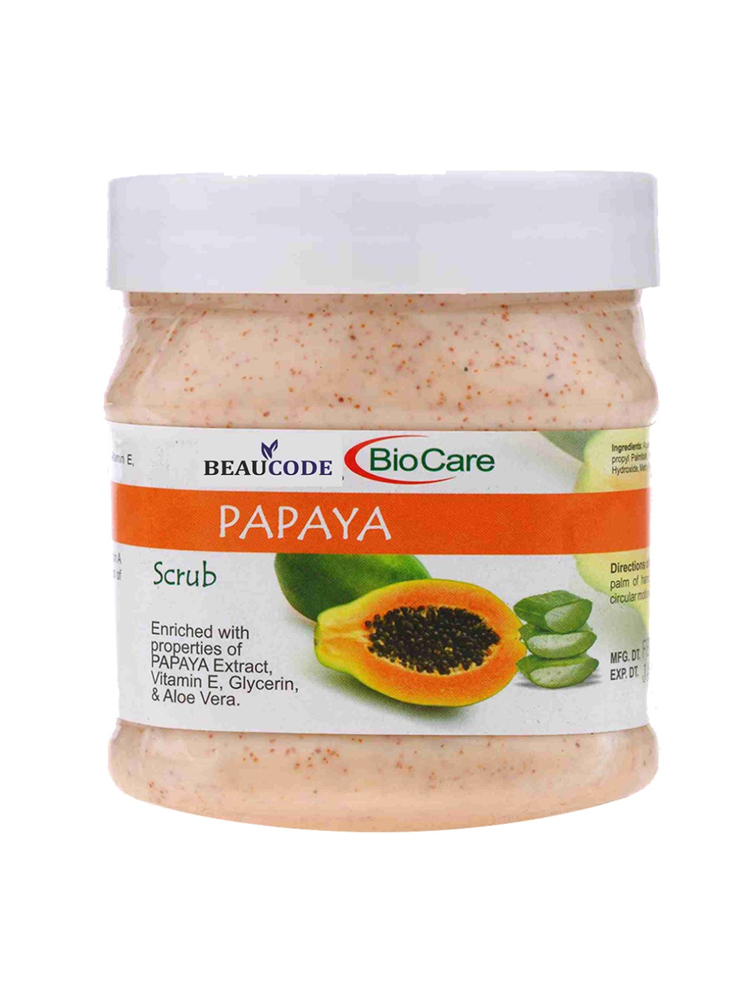 

BEAUCODE BIOCARE Papaya Face Scrub with Vitamin E & Aloe Vera For All Skin Types - 250ml, Cream