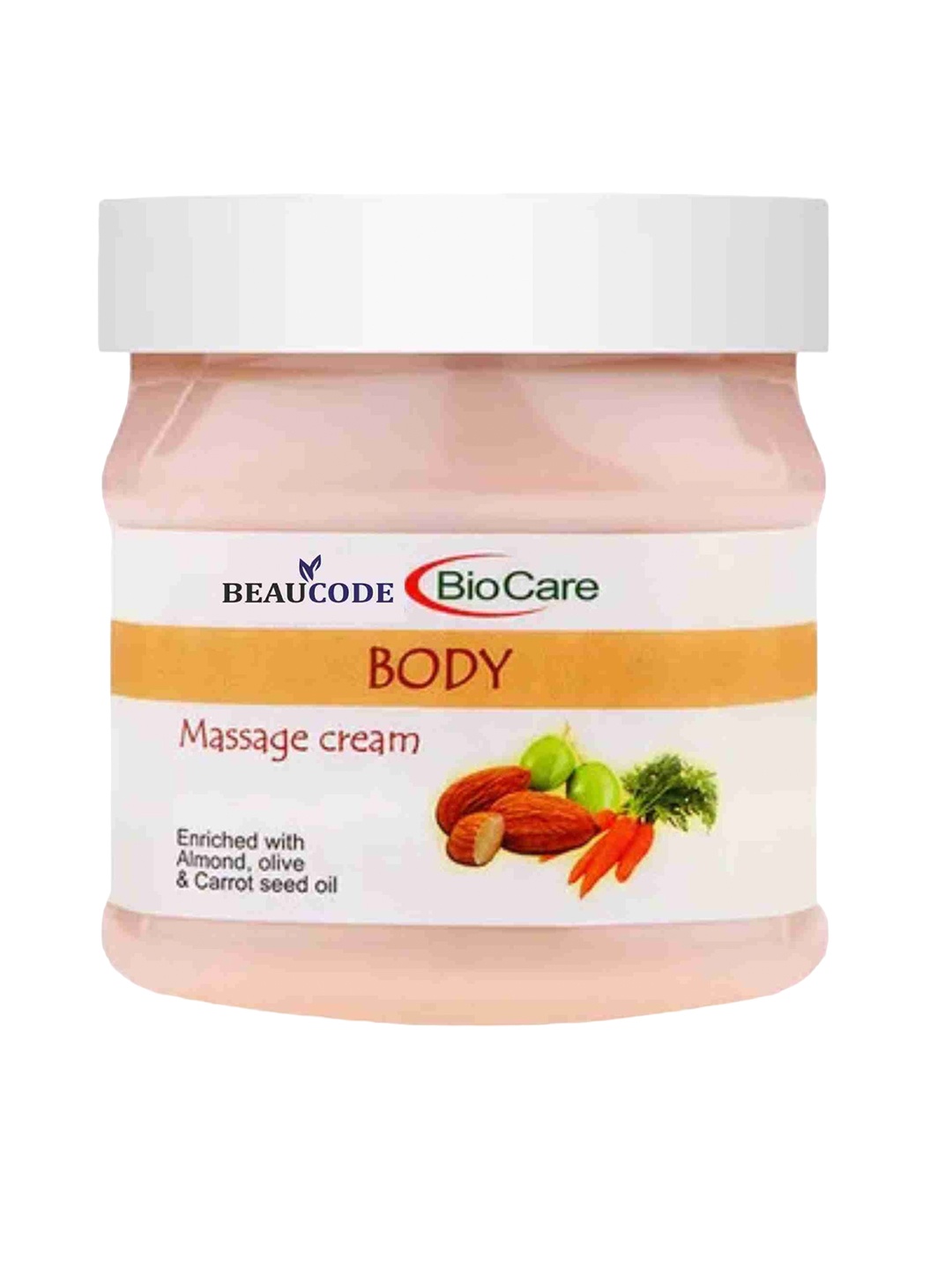 

BEAUCODE BIOCARE Body Massage Cream with Almond & Olive - 250 ml, Pink