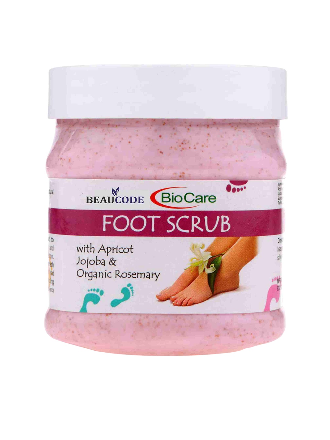 

BEAUCODE BIOCARE Foot Scrub with Apricot & Jojoba For All Skin Types - 250ml, Pink