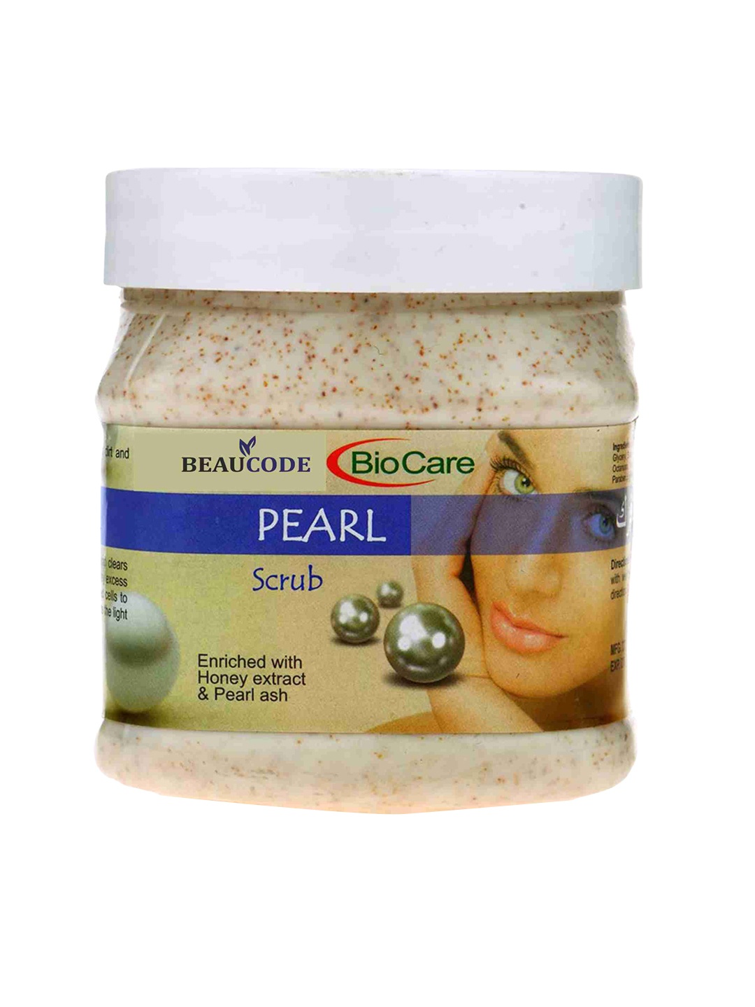 

BEAUCODE BIOCARE Pearl Face Scrub with Honey Extract & Pearl Ash - 250ml, Beige