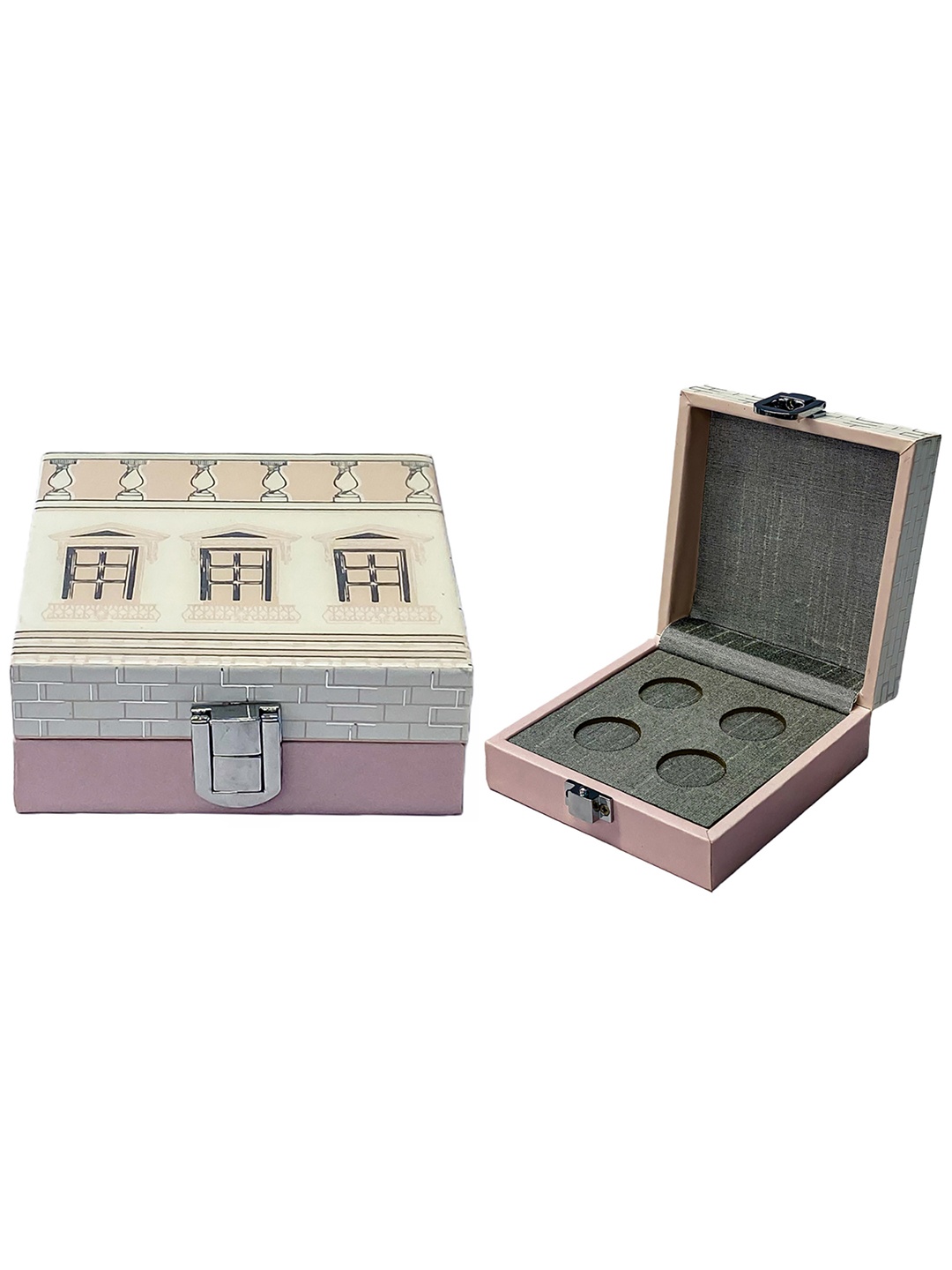 

Izzhaar Roman Pink Four Coin Box