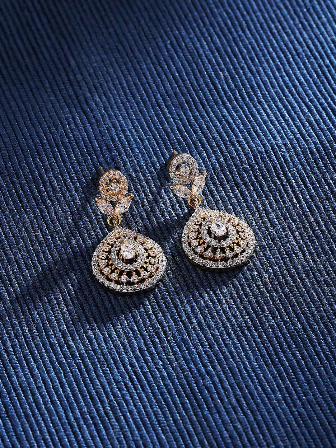 

AMI Gold-Plated Contemporary Drop Earrings
